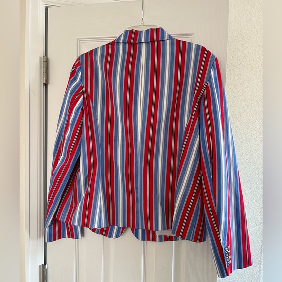 NWT Jones New York Signature Coral Sea Multi Striped Blazer - Picture 5 of 5